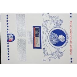 1974 First Continental Congress Postal Stamps Commerating 200th Anniversary; Lot of 2