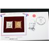 Image 1 : 22K Gold Replica Stamp W/Postal Stamp Issued 1983; Henry Clay-Great Americans