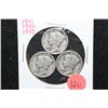 Image 1 : 1941, 1942 & 1943 Mercury Dime; Lot of 3