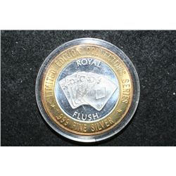 1995 Grand Casino "Royal Flush" Limited Edition $10 Gaming Token; .999 Fine Silver .60% Oz. ASW