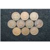 Image 1 : Indian Head One Cent; Various Dates & Conditions; Lot of 10