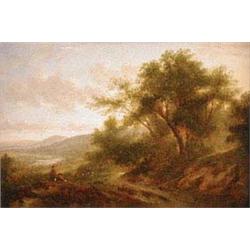 English School (18th  century), A wooded l...