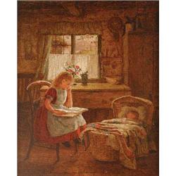 Robert W Wright (fl.1871-1889), A Young Gi...