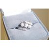 Image 1 : 3 Stone Diamond Ring W/Baguettes, 14K White Gold
