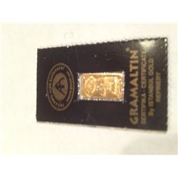 .999 PURE 24K GOLD BAR 1 GRAM