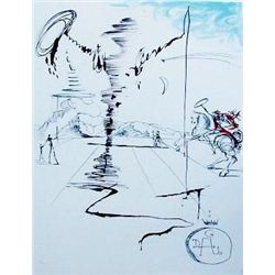 Dali "Chevalier" Limited Edition With COA. Size apprx. 34"H x 22"W