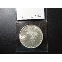 1891-P MORGAN SILVER DOLLAR, MS-64