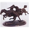 Image 1 : Wounded Bunkie Bronze Sculpture by Frederic Remington.