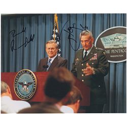 Donald Rumsfeld and Tommy Franks