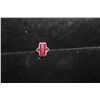 Image 1 : 14 K WHITE GOLD WITH RED STONE