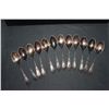 Image 1 : TIFFANY AND CO. STERLING SET OF 12 SPOONS 1888 9.8 OZ.