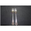 Image 1 : 2 MATCHING BUTTER FORKS - 1.5 OZ