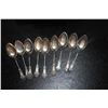 Image 1 : 9 MATCHING STERLING SPOONS - 4.1 OZ