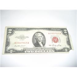1953 SERIES $2 RED SEAL NOTE *SERIAL #A03227015A*!!