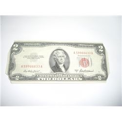1953 SERIES A $2 RED SEAL NOTE RARE # NOTE *SERIAL #A59966633A*!!