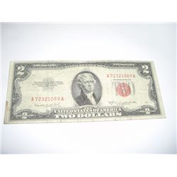 1953 SERIES B $2 RED SEAL NOTE *SERIAL #A72321089A*!!