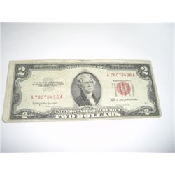 1953 SERIES C $2 RED SEAL NOTE *SERIAL #A78078496A*!!