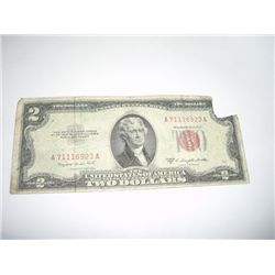 1953 SERIES B $2 RED SEAL NOTE *SERIAL #A71116923A*!!