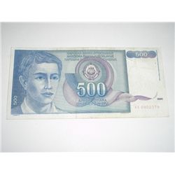 1990 YUGOSLAVIA 500 DINARA NOTE BOOK VALUE $225.00 *EXTREMELY RARE UNC HIGH GRADE NOTE*!!