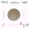 Image 1 : 1903 INDIAN HEAD RED BOOK VALUE IS $5.00 *FINE GRADE*!!