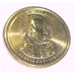 PRESIDENT $1 JOHN ADAMS DOLLAR COIN *RARE MS-65 UNC HIGH GRADE*!!