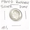 Image 1 : 1964-D ROOSEVELT SILVER DIME *RARE MS HIGH GRADE*!!