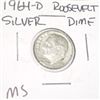 Image 1 : 1964-D ROOSEVELT SILVER DIME *RARE MS HIGH GRADE*!!