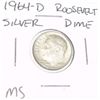 Image 1 : 1964-D ROOSEVELT SILVER DIME *RARE MS HIGH GRADE*!!