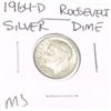 Image 1 : 1964-D ROOSEVELT SILVER DIME *RARE MS HIGH GRADE*!!