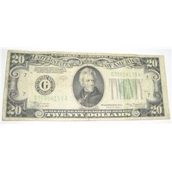 1934 SERIES A TWENTY $20 U.S. FEDERAL RESERVE NOTE *RARE HIGH GRADE* SERIAL # G36694153A!!