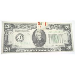 1934 SERIES TWENTY $20 U.S. FEDERAL RESERVE NOTE *RARE CRISP BILL HIGH GRADE* SERIAL # J14368608A!!