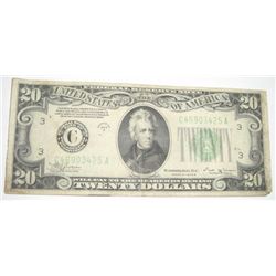 1934 RARE SERIES B TWENTY $20 U.S. FEDERAL RESERVE NOTE *RARE HIGH GRADE* SERIAL # C46903425A!!