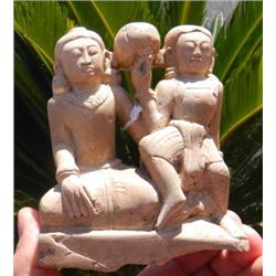 Carving from Burma of Royal Couple