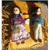 Image 1 : Two Navajo Dolls with Deer hide Bag