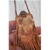 Image 1 : Rare Stone Effigy in Beaded Deer hide bag