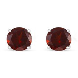 Genuine 5.0 ctw Garnet Stud Earring 14k 1.1g