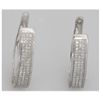 Image 1 : 0.30ct 14K White Gold Hoop Earring