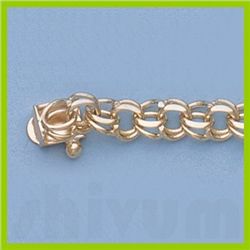 Genuine 7" 14k  Gold-Yellow  1.9mm Charm Bracelets 7.3g