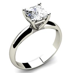 0.75 ct Princess cut Diamond Solitaire Ring, G-H, I