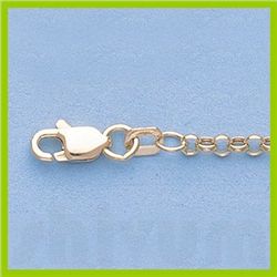 Genuine 16  14k  Gold-Yellow  2.3mm Hallow Rolo Chain