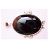 Image 1 : Natural 10.10g Black Onex Oval .925 Sterling Pendant