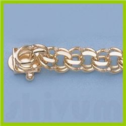 Genuine 7" 14k  Gold-Yellow  5.7mm Charm Bracelets 9.8g