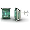 Image 1 : Genuine 6.30 ctw Emerald Earring 14k W/Y Gold
