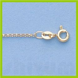 Genuine 16  14k  Gold-Yellow  1.2mm Rolo  Chain 16 1.7g