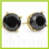 Image 2 : Genuine 2.0 ctw Black Diamond Stud Earrings 14kt