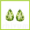 Image 1 : Genuine 1.60 ctw Peridot Earrings Pear cut 14kt Gold-Wh