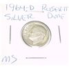 Image 1 : 1964-D ROOSEVELT SILVER DIME *RARE MS HIGH GRADE*!!