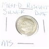 Image 1 : 1964-D ROOSEVELT SILVER DIME *RARE MS HIGH GRADE*!!