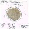 Image 1 : 1915 BUFFALO NICKEL RED BOOK VALUE IS $15.00 *RARE KEY DATE VERY FINE GRADE*!!