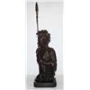 Image 1 : Enormous Bronze Bust Sculpture Indian Chief with Spear